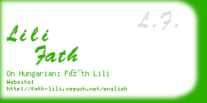 lili fath business card